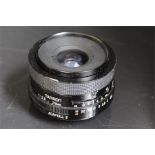 Tamron f2.5 28mm BBAR MC Adaptall 2 O2B lens no. 5210416 USA Pat no.3500738