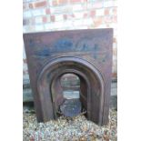 Cast Iron arched fire insert with York stone surround