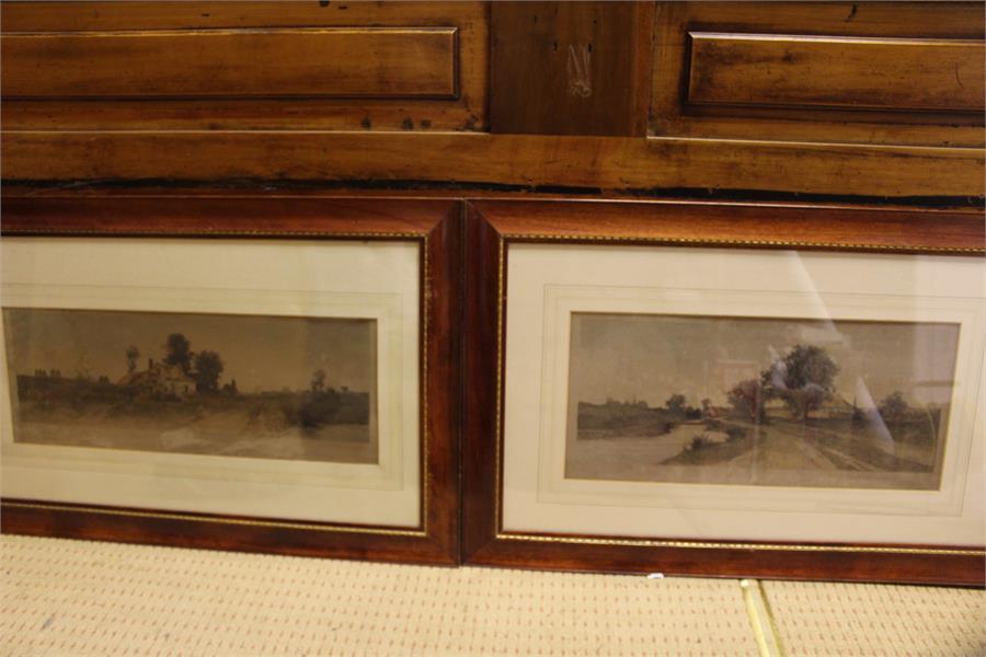 Ernest C. Rost - two coloured etchings in Mahogany frames. "By the roadside" and "Home Sweet Home" - Image 2 of 12