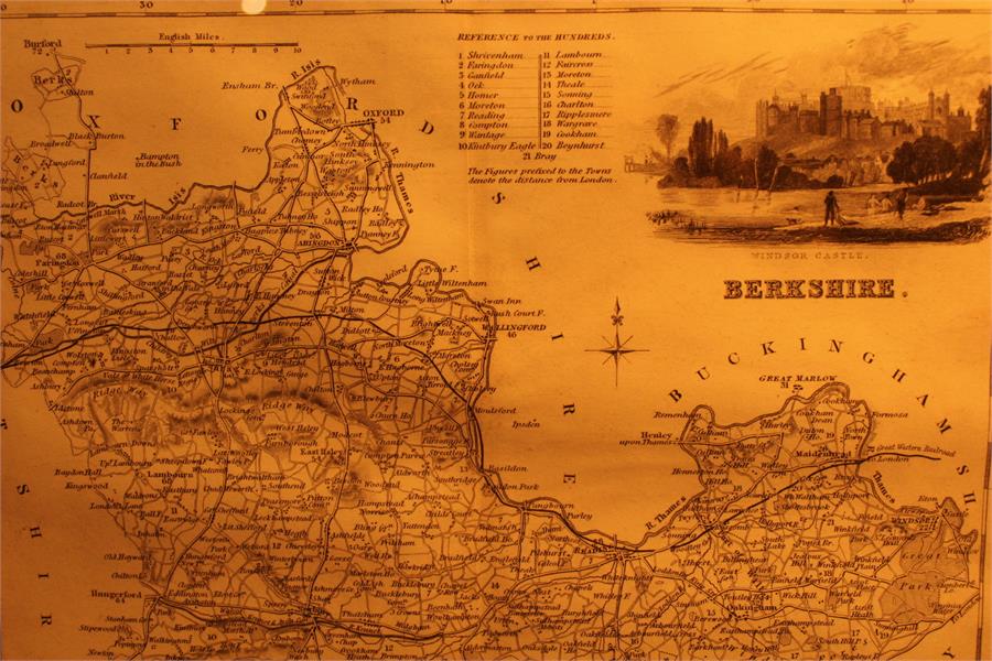 A Map / print of Berkshire - Published by Arch Fullarton & Glasgow. - Image 2 of 6