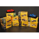 atlas editions sports cars 1:43 scale models, inc porsche 911, jaguar e-type, aston martin db5,