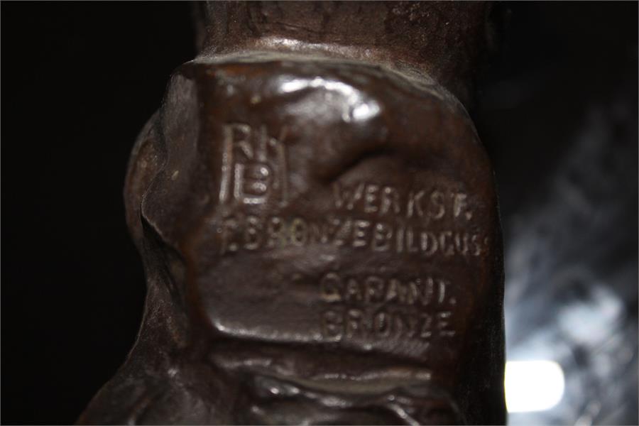 Prof. Victor Heinrich Seifert (1870-1953) Austrian - signed - V.Seifert - A patinated Bronze study - Image 11 of 12