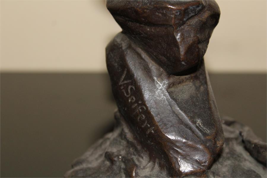 Prof. Victor Heinrich Seifert (1870-1953) Austrian - signed - V.Seifert - A patinated Bronze study - Image 2 of 12