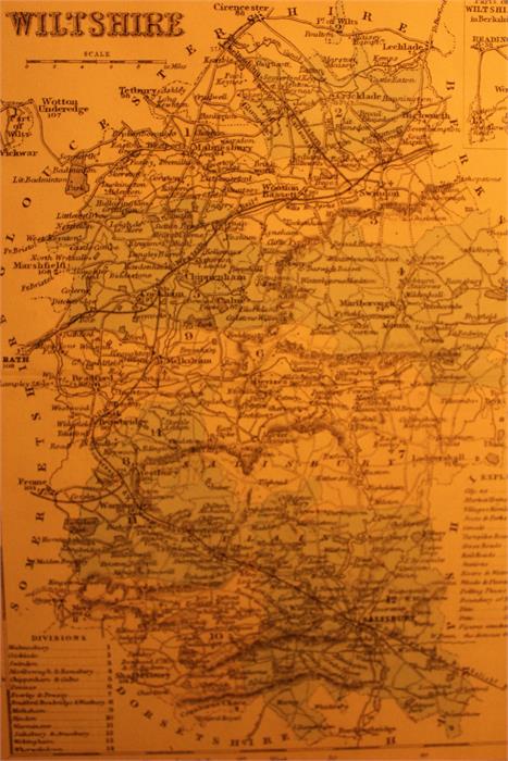 A Coloured engraving map of Wiltshire by j.Archer Pentonville, London - Image 2 of 6