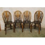 Four wheelback windsor armchairs 20th century