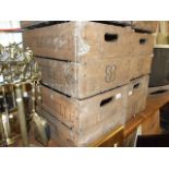 2 VINTAGE ERNEST BROADBELT WOODEN APPLE CRATES