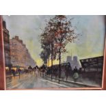 LARGE FRAMED PARIS STREET SCENE