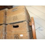 2 VINTAGE ERNEST BROADBELT WOODEN APPLE CRATES