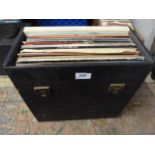 BLACK RECORD CASE AND CONTENTS OF LP'S TO INC GODSPELL,