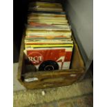 WOODEN C&C CRATE AND CONTENTS OF 45 RPM RECORDS INC JOHNNY MATHIS,