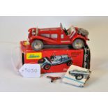 SCHUCO - MERCEDES TYP SSK (1928) MICRO RACER 1043/1 MADE IN WESTERN GERMANY RED BODY PLATED