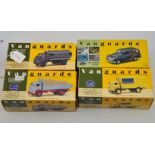 4 X VAN GUARDS 1:64 SCALE MODELS, MORRIS MINOR TRAVELLER, RAIL EXPRESS PARCELS,