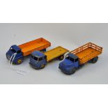 3 X DINKY FLAT BED LORRIES BIG BEDFORD,