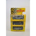 3 X MAISTO SUPERCAR COLLECTION ASTON MARTIN DB7, MG RV8, AND A JAGUAR XJS V12 ALL BOXED IN GC.