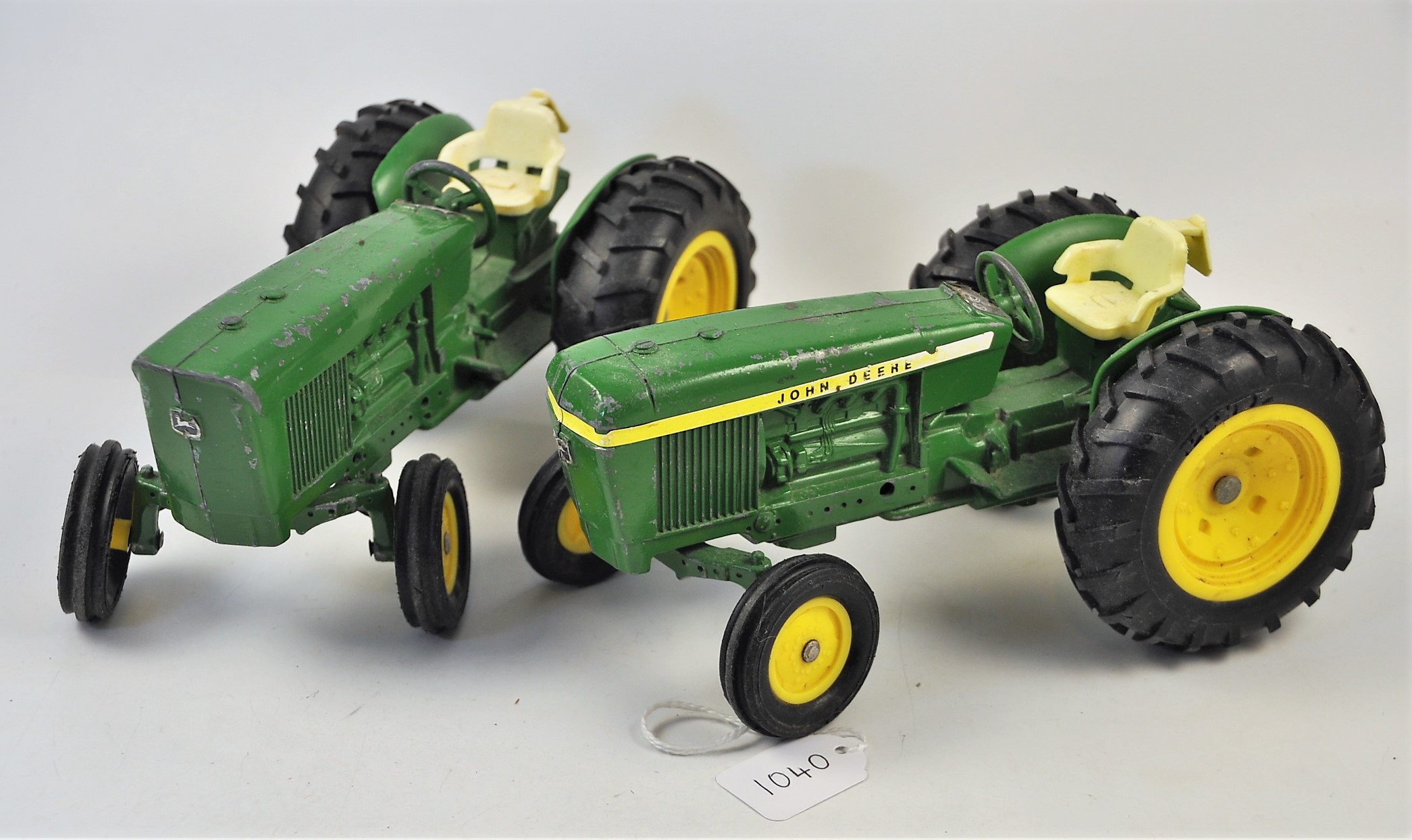 2 X ERTL DIECAST MODEL JOHN DEERE TRACTORS NOT IN ORIGINAL BOX PLAYED WITH CONDITION