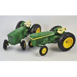 2 X ERTL DIECAST MODEL JOHN DEERE TRACTORS NOT IN ORIGINAL BOX PLAYED WITH CONDITION