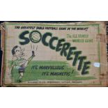 A SOCCERETTE MAGNETIC TABLE FOOTBALL GAME WITH BOX FC.