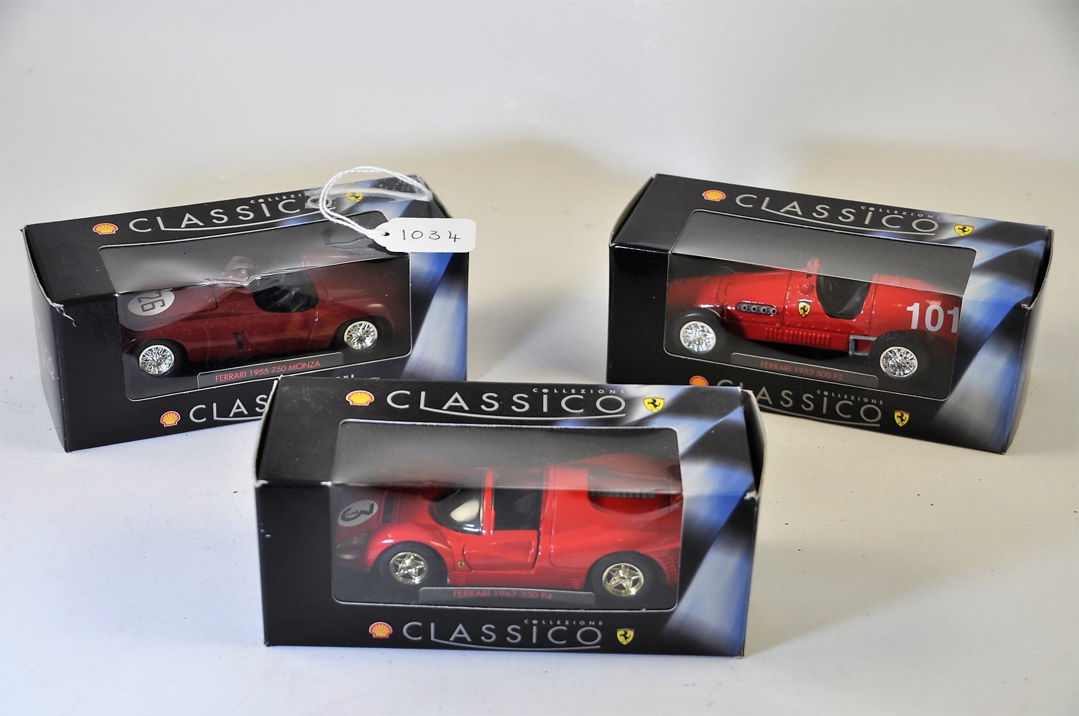 3 X CLASSICO FERRARI MODELS IN BOXES - FERRARI 1955 750 MONZA,