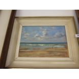 OIL ON BOARD - SEASCAPE SIGNED BOTTOM RIGHT - PAULINE BROWN