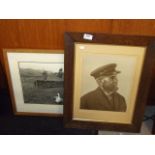 PHOTOGRAPH OF GENTLEMAN AND PHOTOGRAPH OF FARM