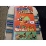THE RAINBOW ANNUAL 1953 SLIGHT AGE DISCOLOURATION TO PAGES G/C AND THE BIG NEW NICHOLAS BOOK GOOD