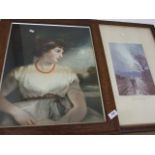 PRINT OF 'THE DAYS LABOUR DONE' AND PRINT OF YOUNG GIRL BY ARTHUR REYNOLDS