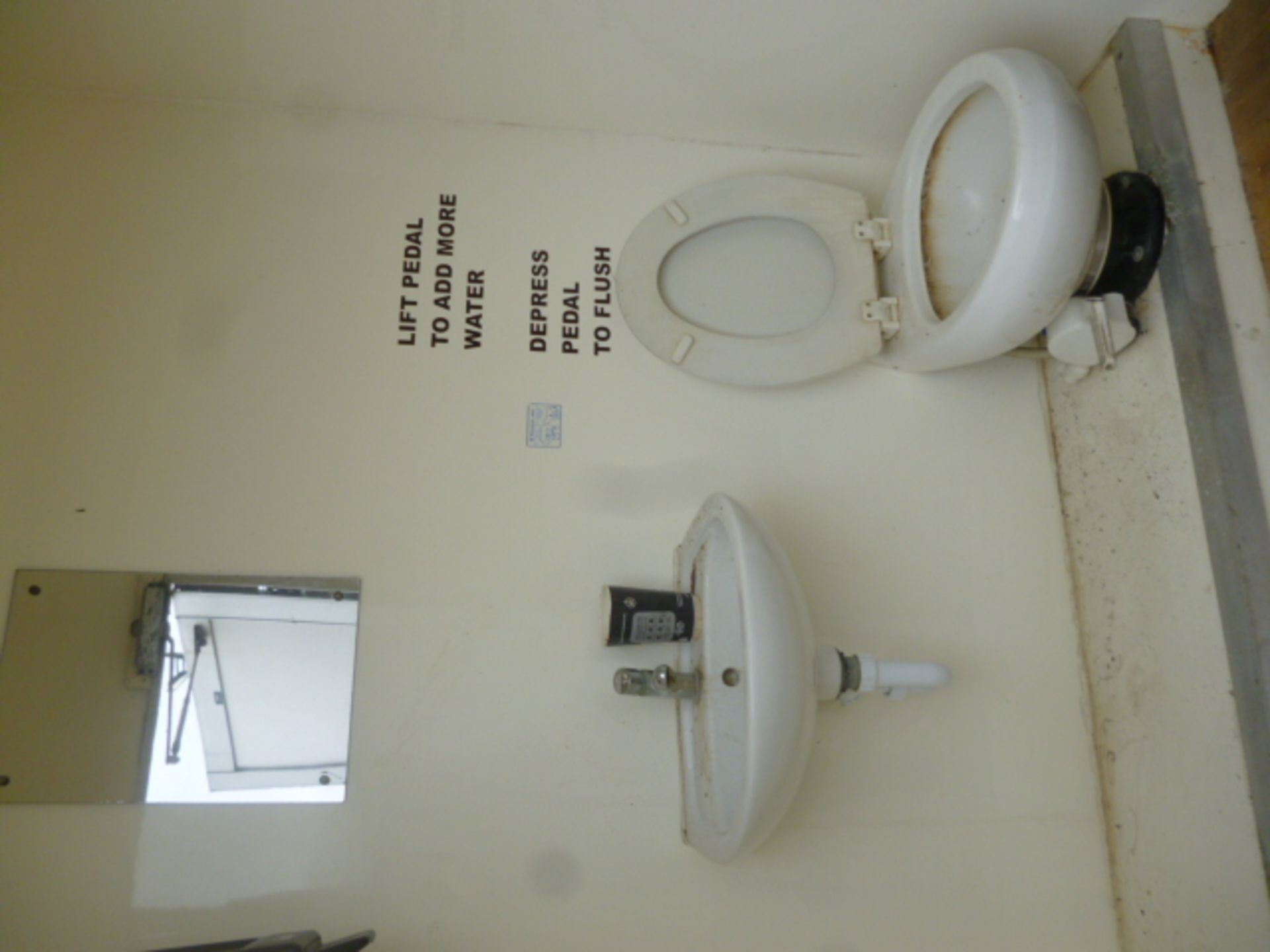 MENS TOILETS - SINK, TOILET, LIGHTS, MIRROR, SOLAR LIGHT, WATER TANK, WASTE WATER TANK, - Image 2 of 2