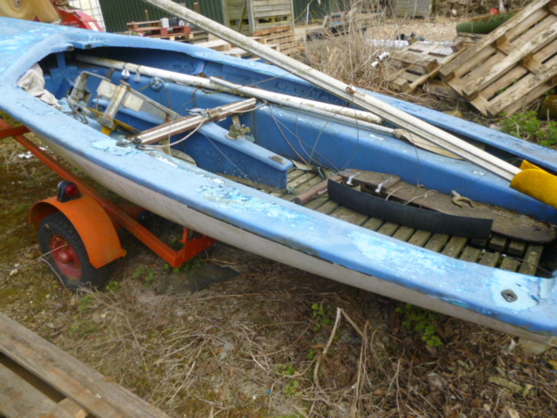 BOAT SWIFT SAIL OUTBOAT AND TRAILER - Image 2 of 2