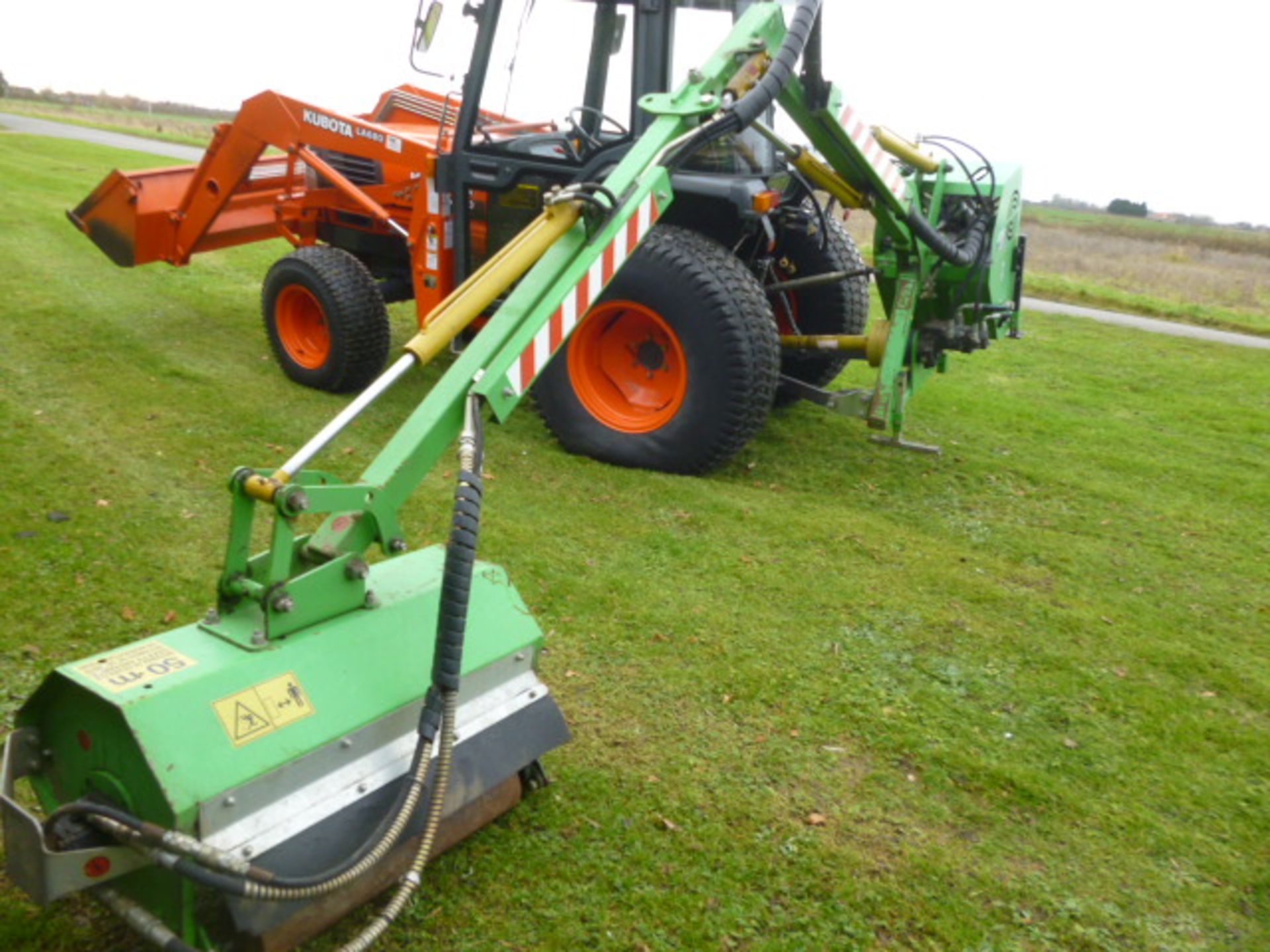 MAROLIN M380 SIDE ARM FLAIL HEDGE CUTTER 3FT, YEAR 2006, CABLE CONTROL, CUTS BOTH WAYS, V BLADES, - Image 3 of 3