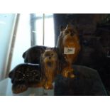 TWO YORKSHIRE TERRIER FIGURES