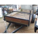 SINGLE AXLE CAR TRAILER (Approx 9 x 5 ft) WITH LIGHTS,