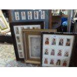 FRAMED CIGARETTE AND TEA CARDS