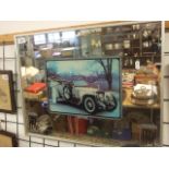 ROLLS ROYCE MIRROR AND BOOK 56 X 42 CMS