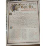 ADDRESS TO EDWARD BARTON ESQ DATED 1896 LETTER FROM THE BANK OF IRELAND REGARDING A PROMOTION 42CM