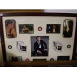 JAMES BOND 'CASINO ROYALE' MEMORABILIA IN FRAME (87 X 67 CM)