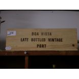 BOTTLE OF 'BOA VISTA LATE BOTTLED' VINTAGE PORT IN WOODEN BOX