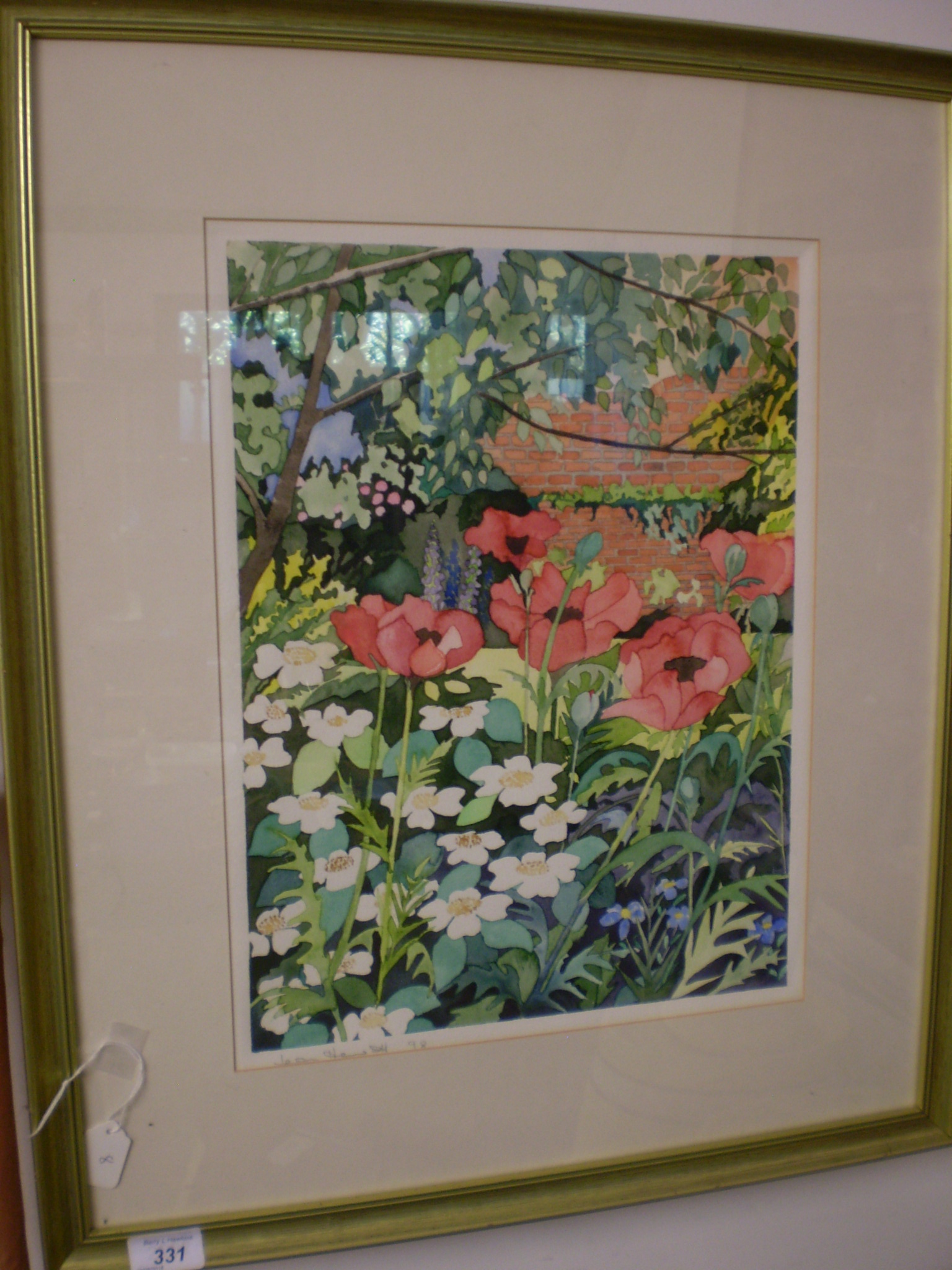 PRINT 'POPPIES IN GARDEN' SIGNED IN MARGIN