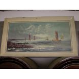 OIL ON CANVAS SAILING BOATS
