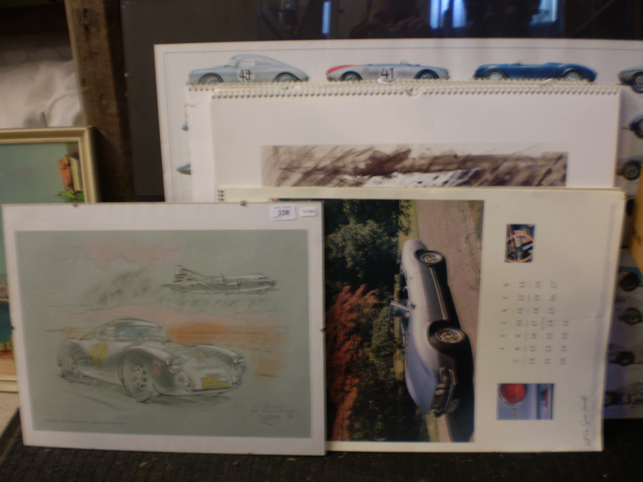 7 MOSTLY PORCHE RELATED ITEMS TO INCLUDE CALENDARS,