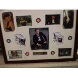 JAMES BOND 'CASINO ROYALE' MEMORABILIA IN FRAME (87 X 67 CM)