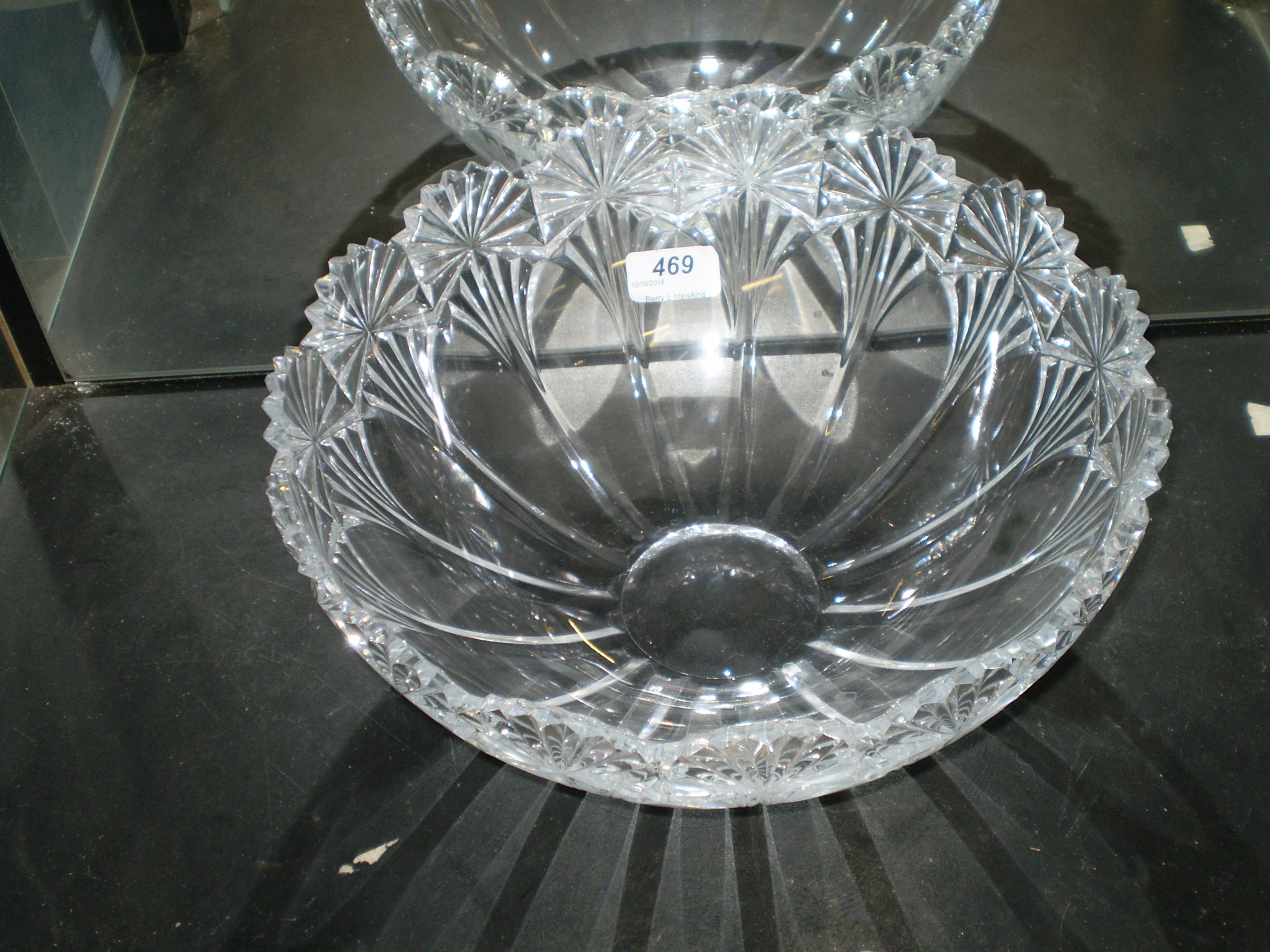 BOHEMIA CRYSTAL 'GIGA' COLLECTION CUT-GLASS BOWL (30 CM DIAMETER)