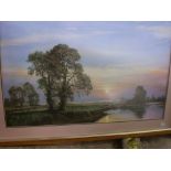 PRINT OF RIVER SCENE (90 X 65 CM)