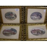 AFTER HELEN ALLINGHAM SET OF 4 FRAMED ORNATE PRINTS CR 1905,