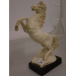 RESIN SCULPTURE OF HORSE SIGNED A.