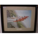 PRINT OF THE RED ARROWS IN FORMATION (56 X 46 CM)