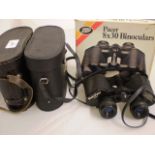 BOXED BOOTS 'PACER' BINOCULARS PLUS 2 CASES, ONE FROM FORMER U.S.S.