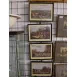 4 FRAMED HUNTING SCENE PRINTS (28 CM X 22 CM)