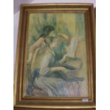 PRINT 'JEUNES FILLES AU PIANO' BY RENOIR (60 X 80 CM) (A/F)