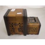WOODEN SMOKERS BOX? WITH OWL DECORATION
