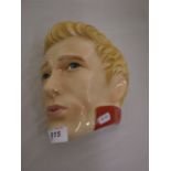'CLAY ART' WALL HANGING OF VINTAGE MALE FACE,